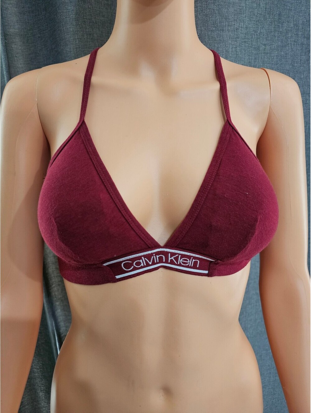 Calvin Klein Women's Burgundy Racerback Bralette Medium